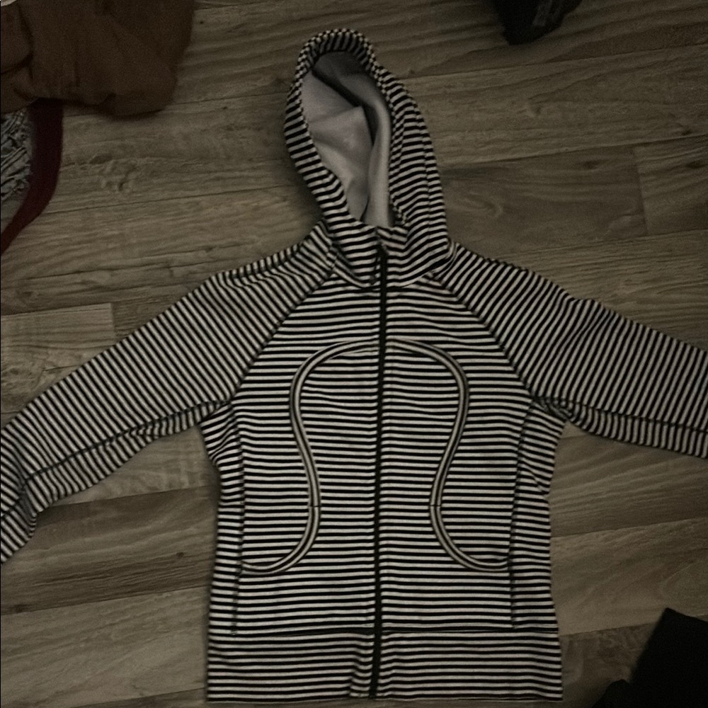 Lululemon Striped Black and White Hoodie